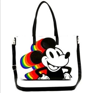 Loungefly Disney‎ Mickey Mouse Rainbow Satchel Bag